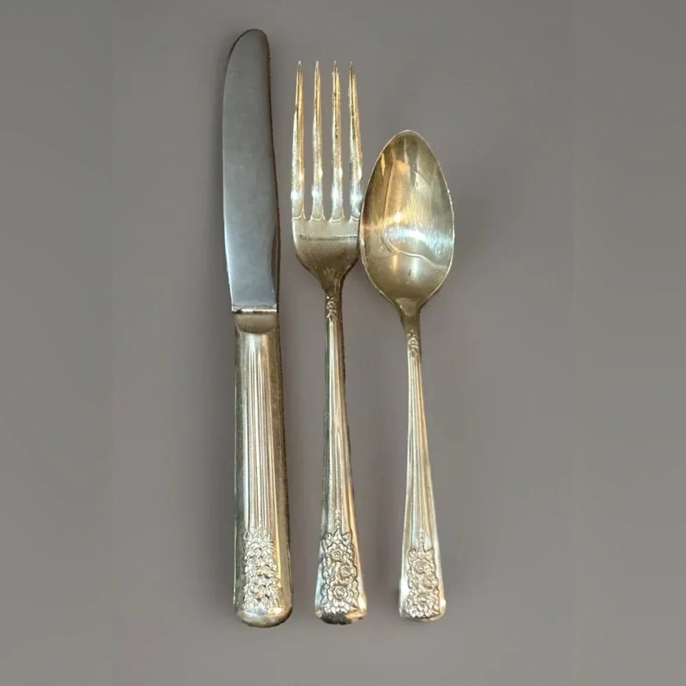 Silver Belle Silverplate 3pc Youth Flatware Set by International Silver Company